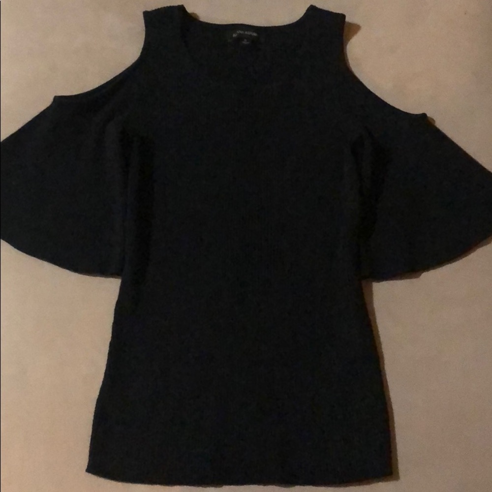 Banana Republic. Black cold shoulder sweater